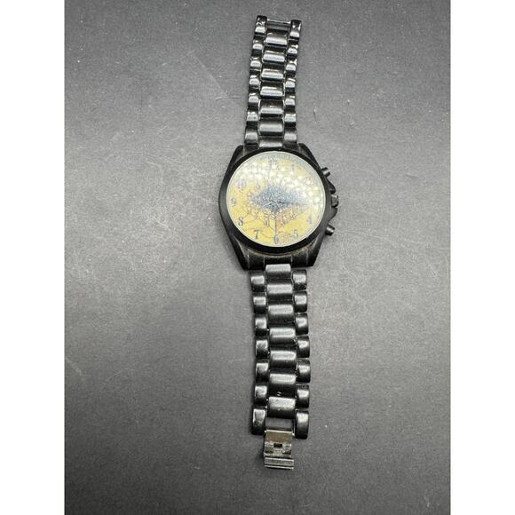 Vtg Accutime Harry Potter Marauder\'s Map Watch with GunMetal Band 41mm Sz 6\